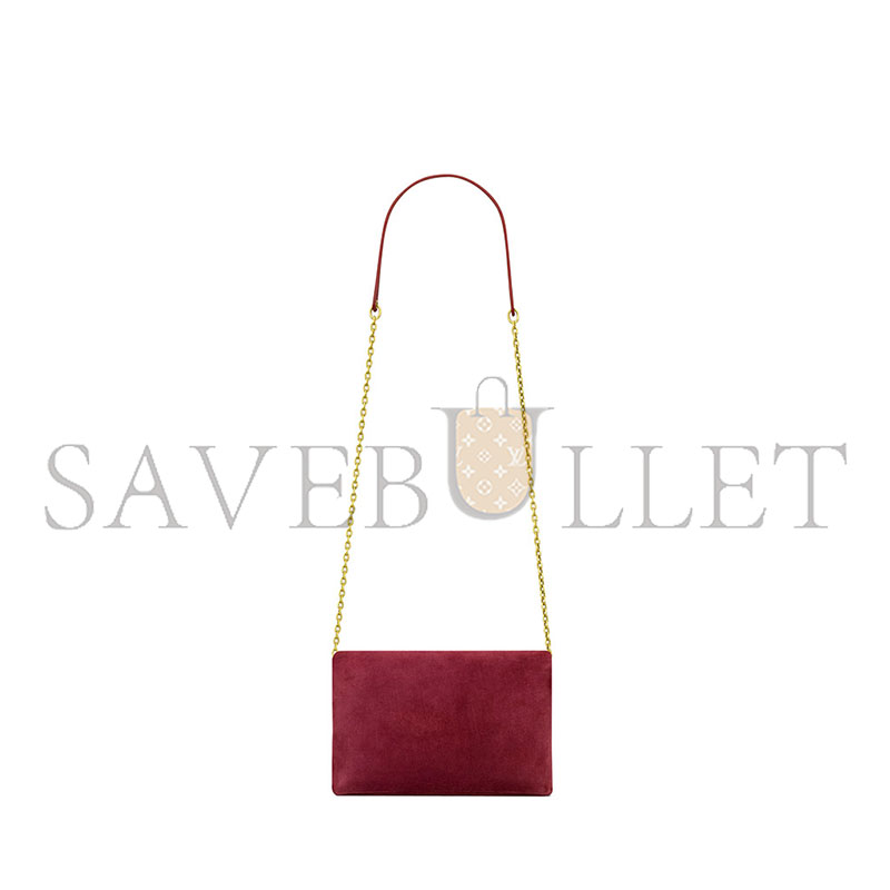 YSL CASSANDRE CHAIN POUCH IN SUEDE 819271 (19*12*3cm)